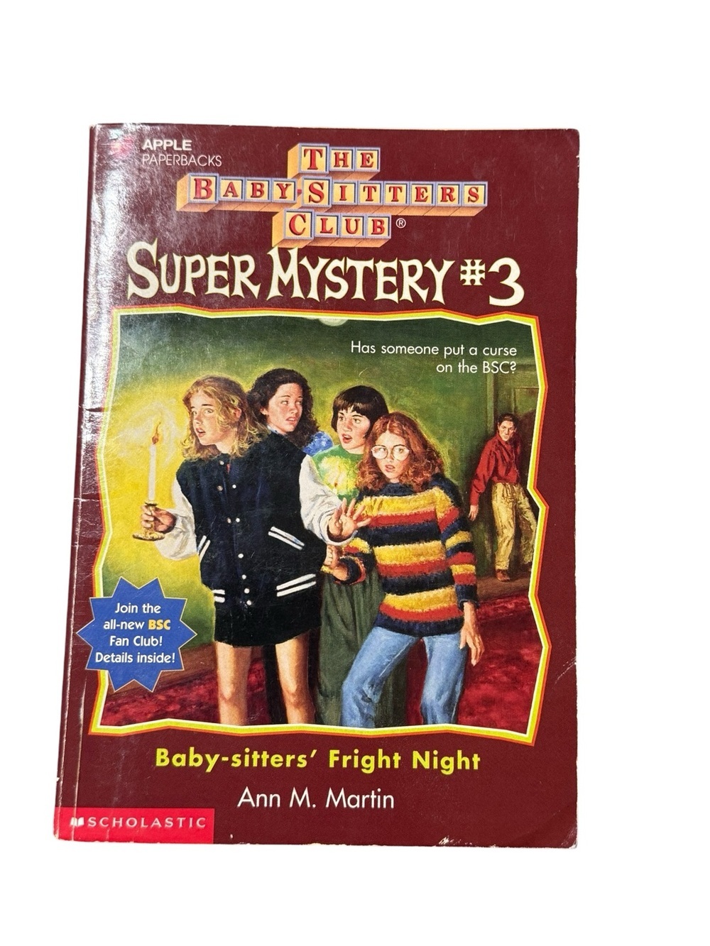 Vintage Baby-Sitters Club Super Mystery 3 Fright Night Ann M Martin Book